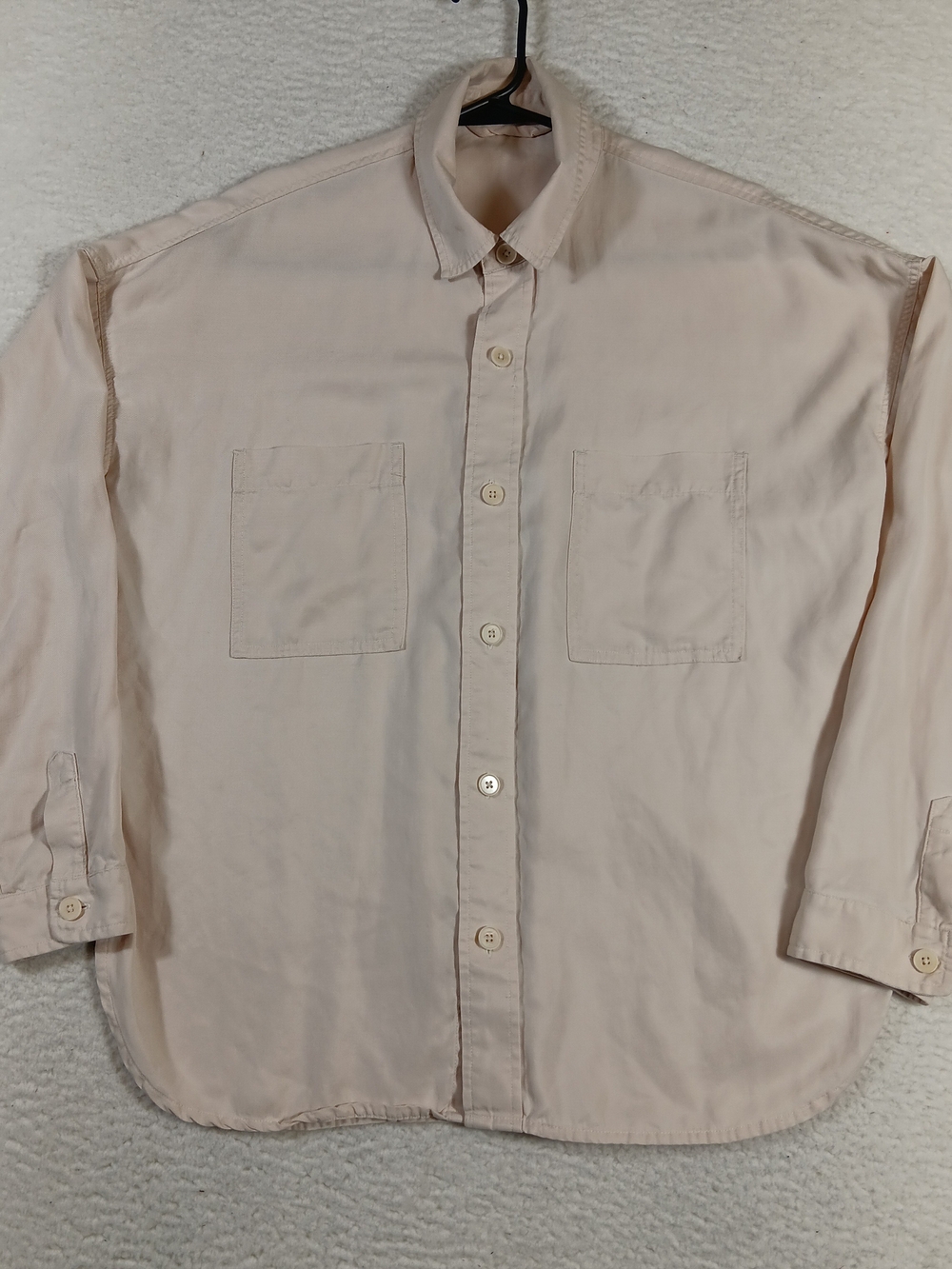 Vuori Top Womens Large Sand Dollar Beige Trestles Twill Button Up Shirt VW1150